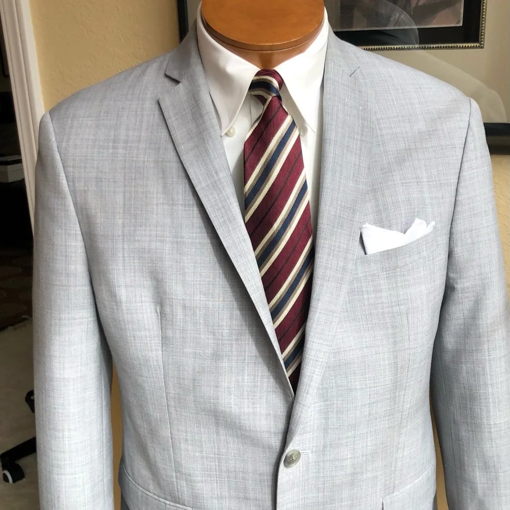 Bar III Wool Blend 2 Button Light Gray Jacket 38R - Picture 6 of 15